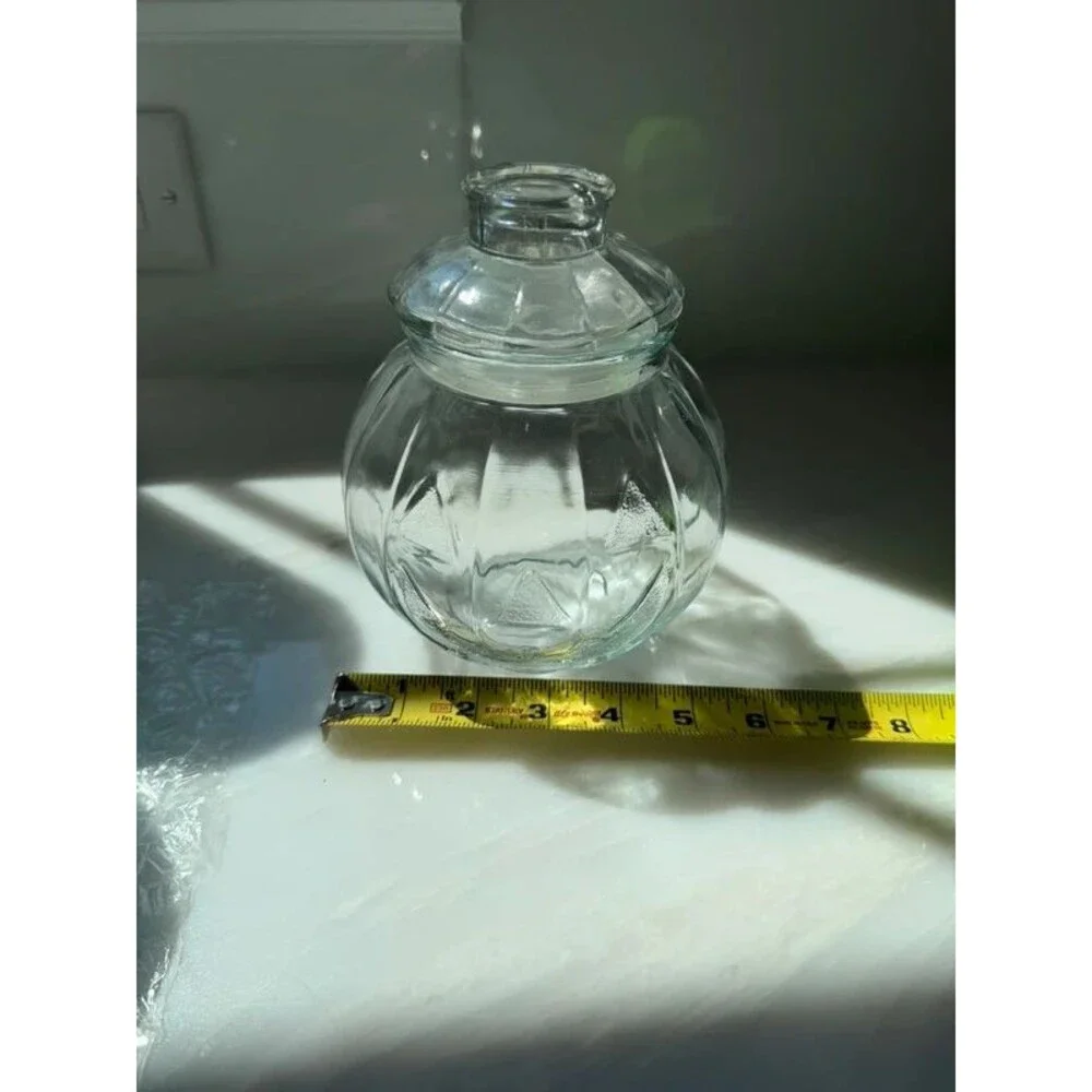 Vintage Libbey Pumpkin Glass Jar